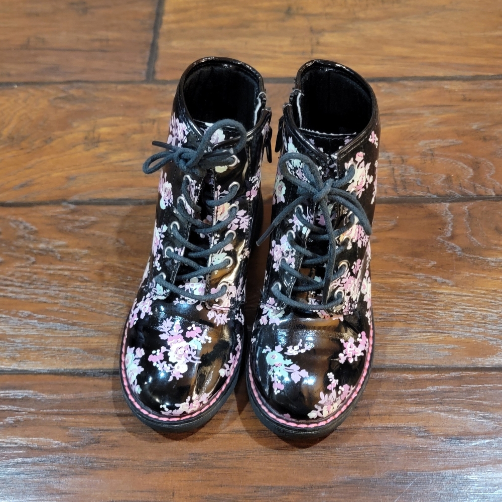 The Children's Place Floral Combat Boots - Picture 2 of 9